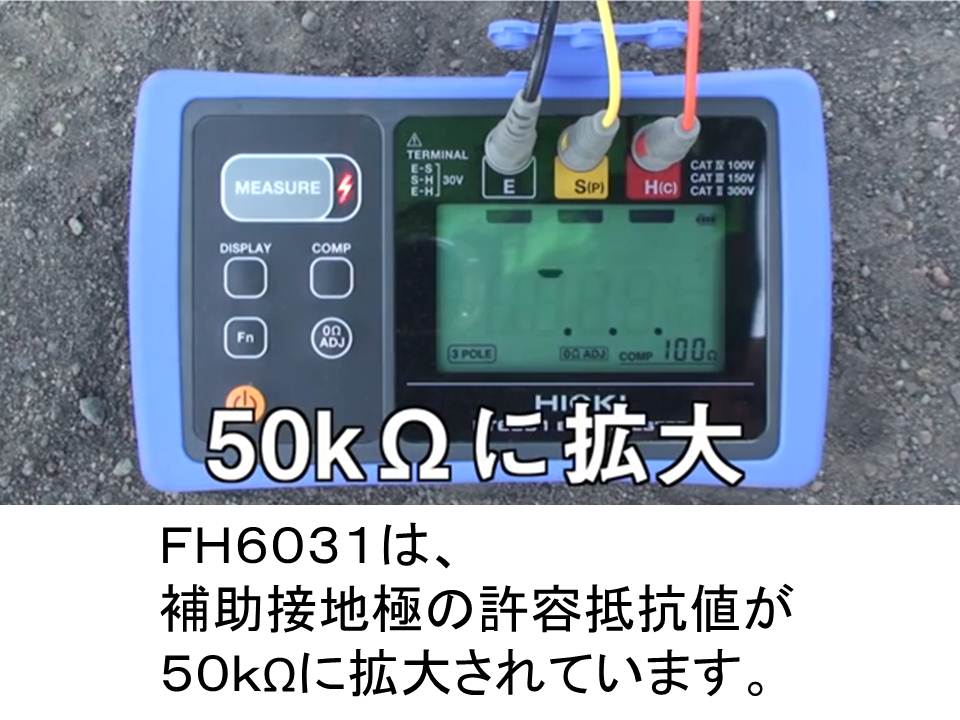 作業を大幅に短縮！しかも濡れても壊れない！ヒオキ接地抵抗計FT6031 