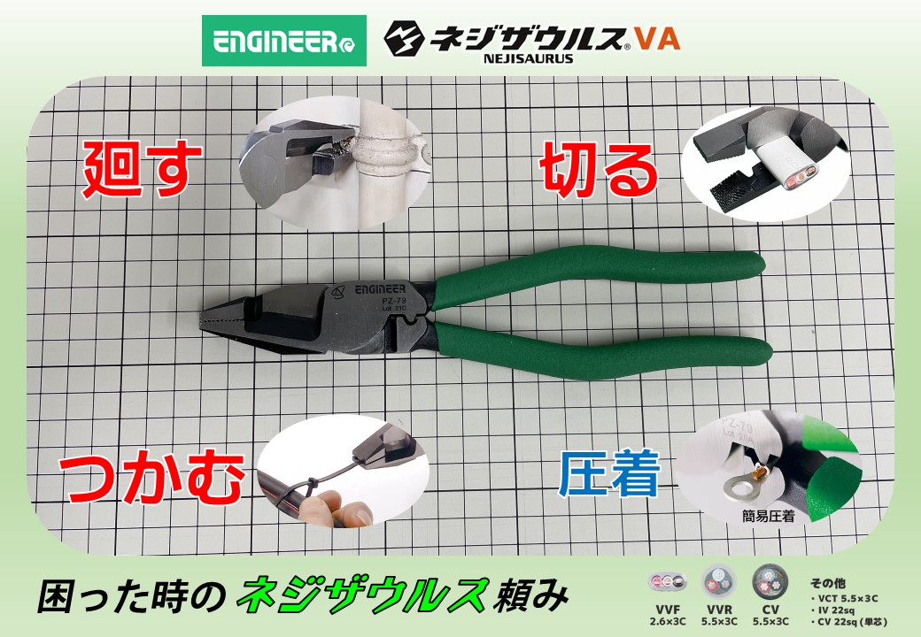 切る、回す、つかむ３つの機能を搭載！ネジザウルスVAおすすめです。 | オススメの記事 | 株式会社ハッピー電気商会